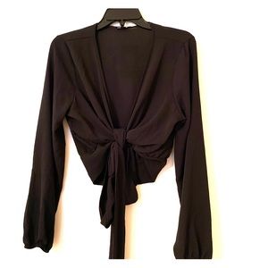 Little white lie blouse (black)